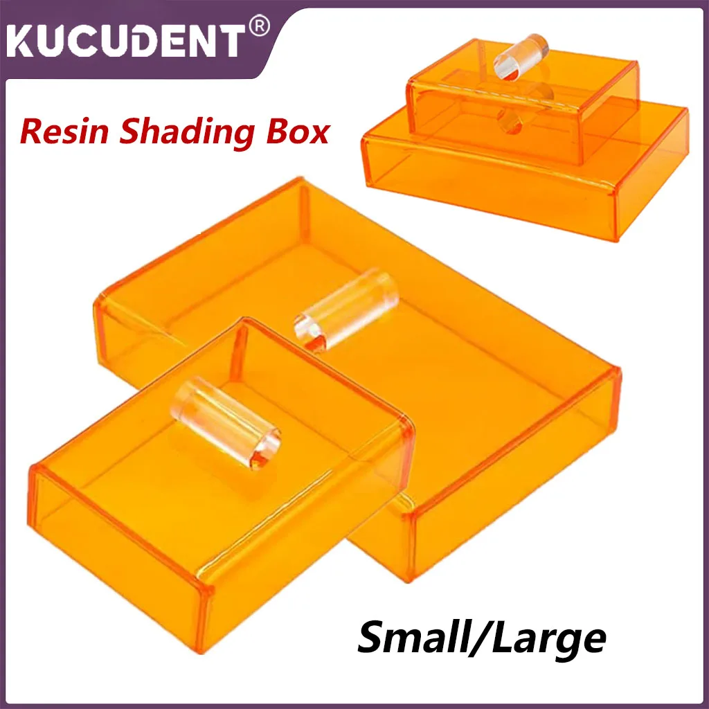 1Pc Dental Resin Shading Box Plastic Light-Proof Aesthetic Protective Cover Storage Case Organizer S/L Dentistry Accessories