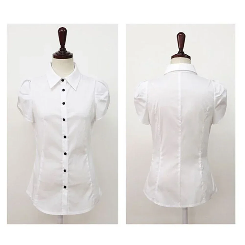 Women's Short-sleeved Business Summer Shirt Large Size Work Clothes Korean Version