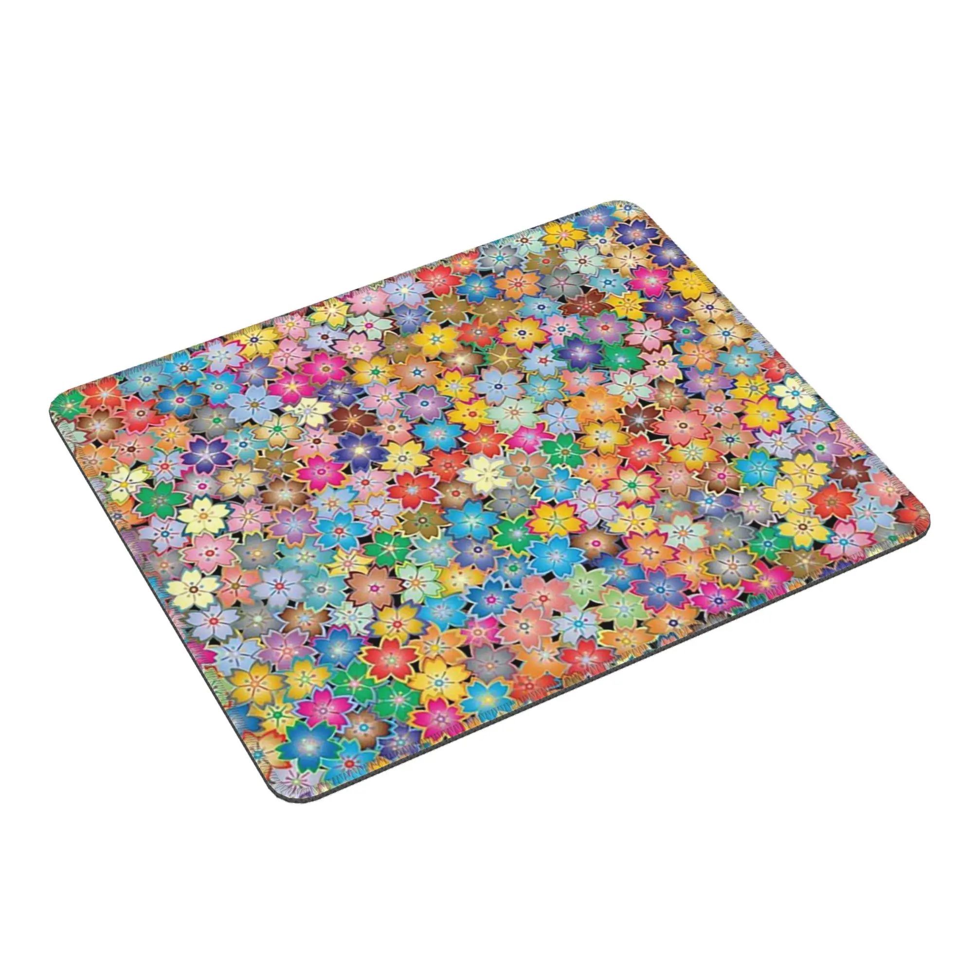 Spring Colour Flowers Pattern Mouse Pad Computer Keyboard Mouse Mat Gamer PC Laptop Desk Mat Office Accessories Table Mats
