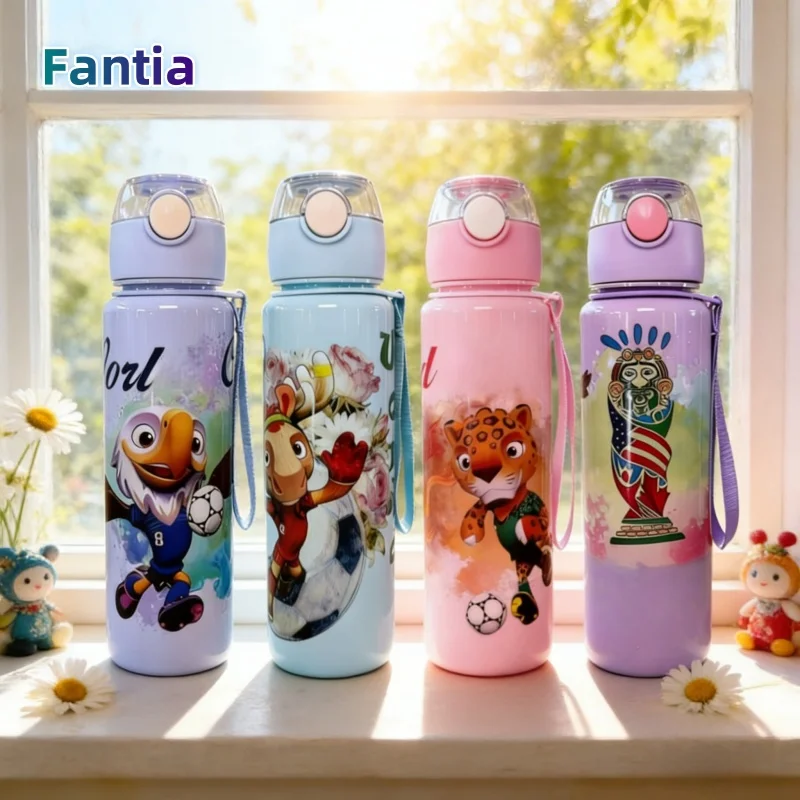 

Спортивная бутылка для воды с героями мультфильмов «Теплопередача»: «Тигр/Оглель/Окс», играющий в футбол, прочный, легкий, большой емкости, герметичный, идеально подходит