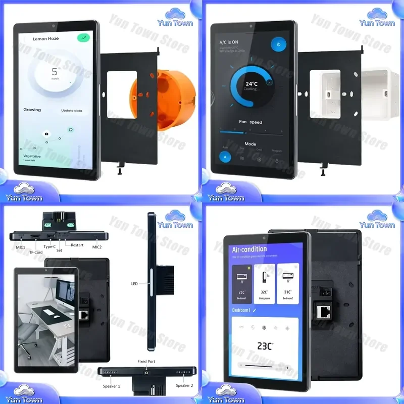8 inch In Wall Tablet for Smart Home Android 11 Touch Control Tablet for Home Automation Wall Mounted Tablet for IoT Control