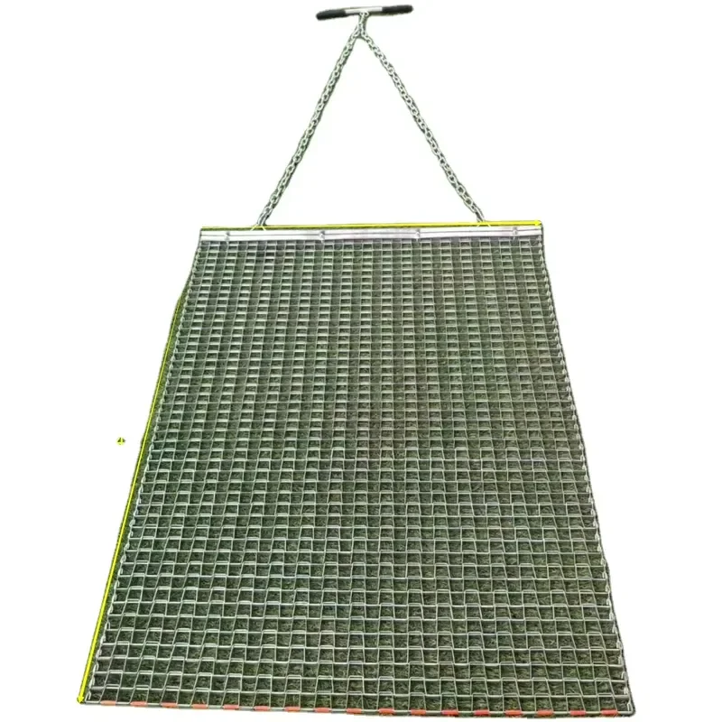 YACO YC-DM01 3x4 ft Square Wire Cloth Drag Harrow Lawn Rake with Bending 2mm Wire Gauge for Landscape Leveling