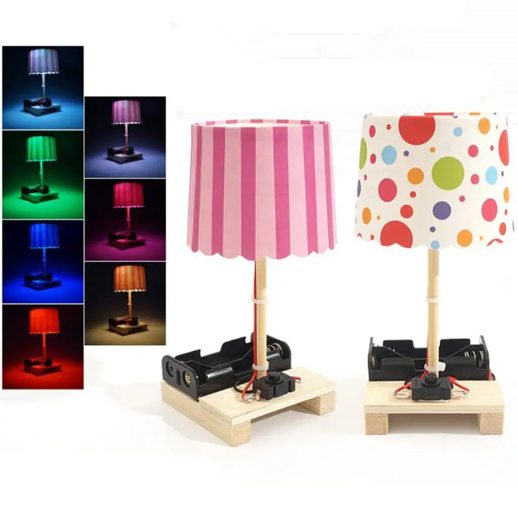 DIY Mini Desk Lamp Kids Practicability Physics Experiment, Physics Assemble Kit