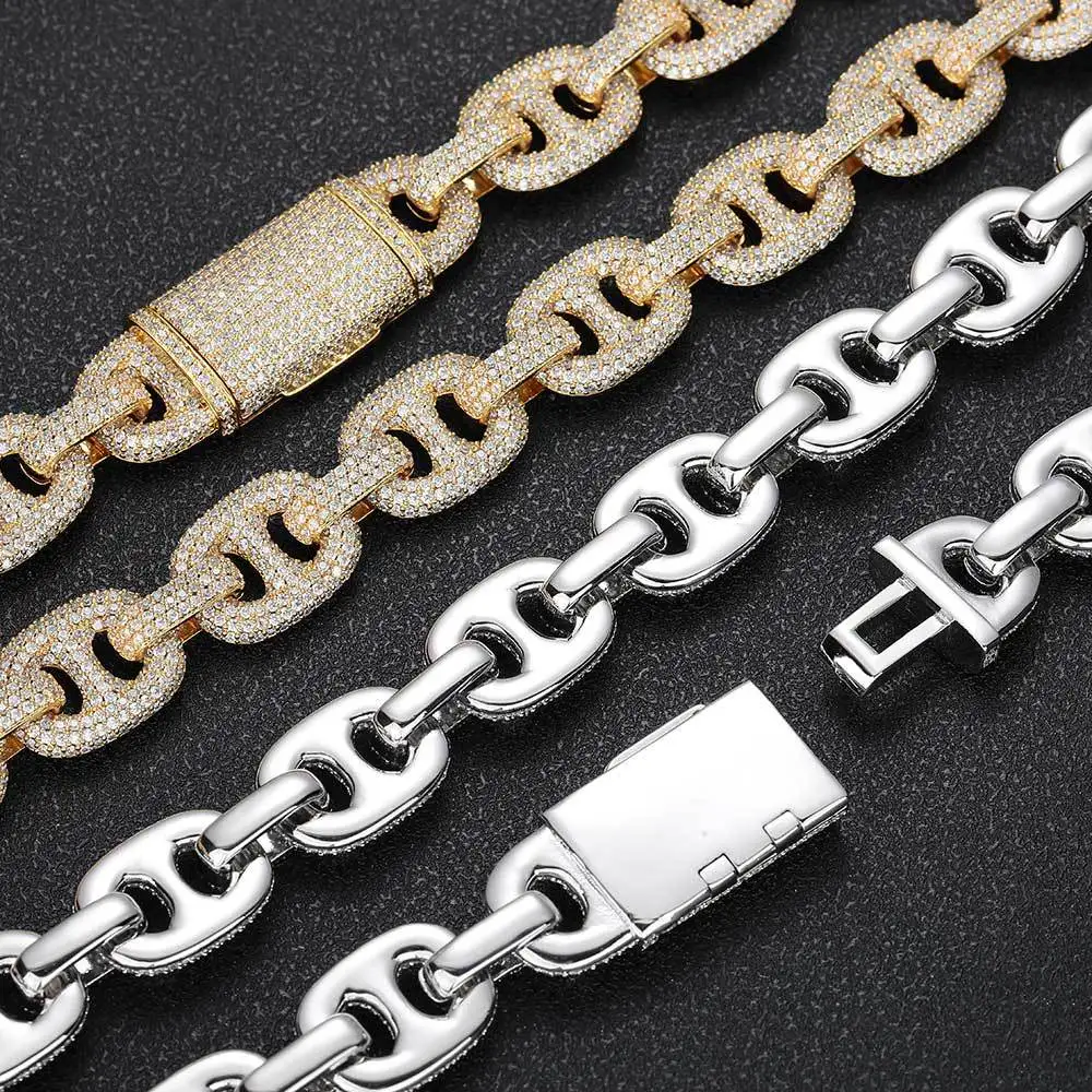 Unisex Fashion Hip Hop Men 16MM ICED Out Cuban Chain Good Quality 2025 New Design Silver Golden Color Gift