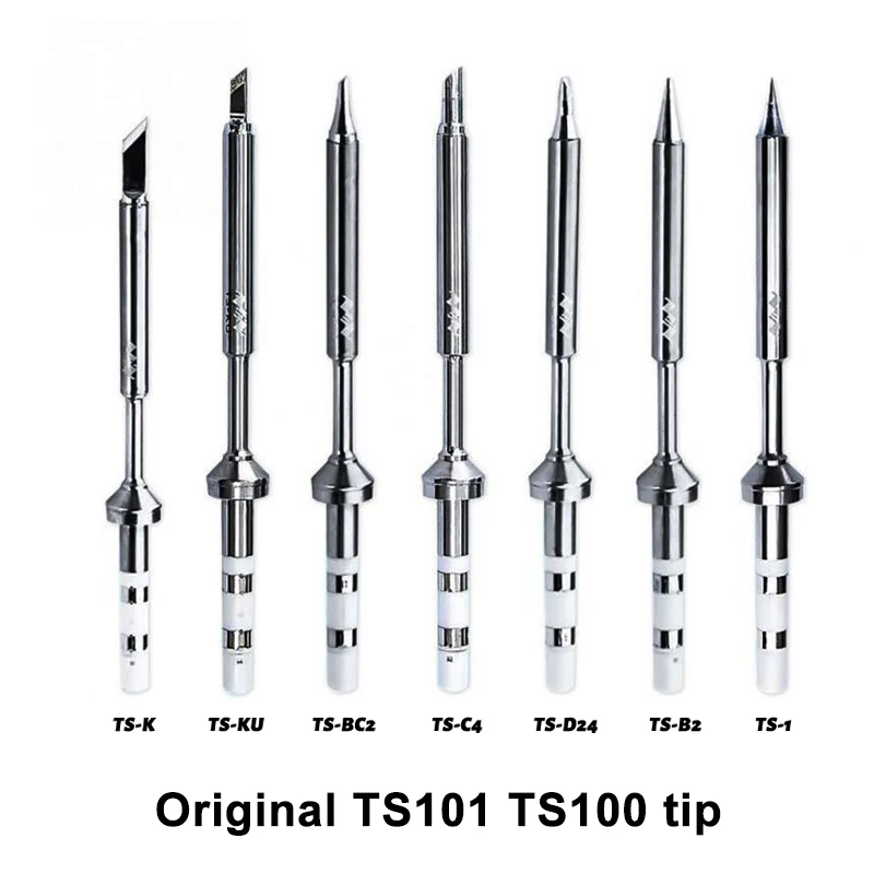 Original TS100 TS101 Tip Mini Digital Soldering Iron Tip Replacement Bit Head B2 BC2 C4 D24 K I Ku