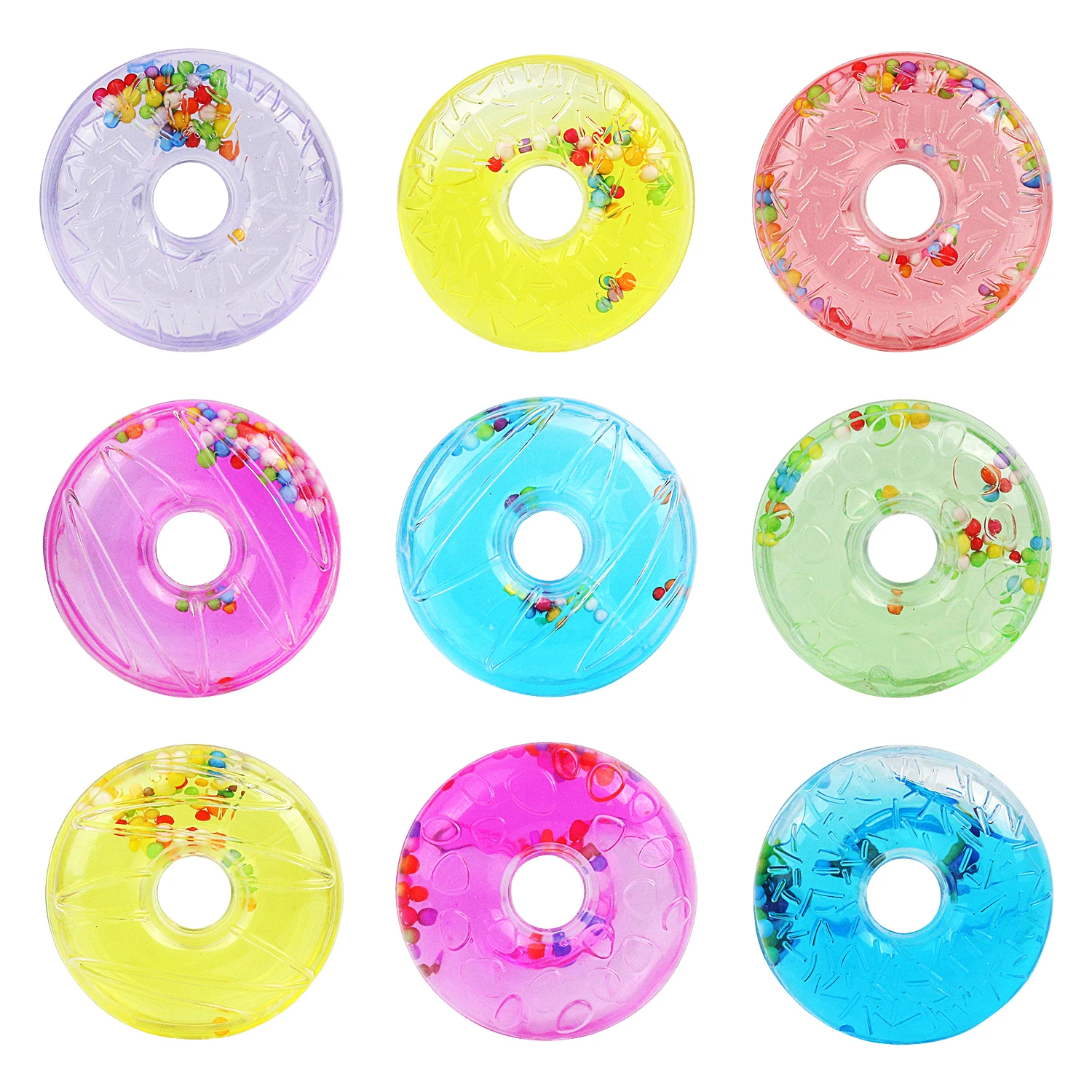 Small size donut, transparent slime, crystal mud, stress relieving toy, colored mud, random style