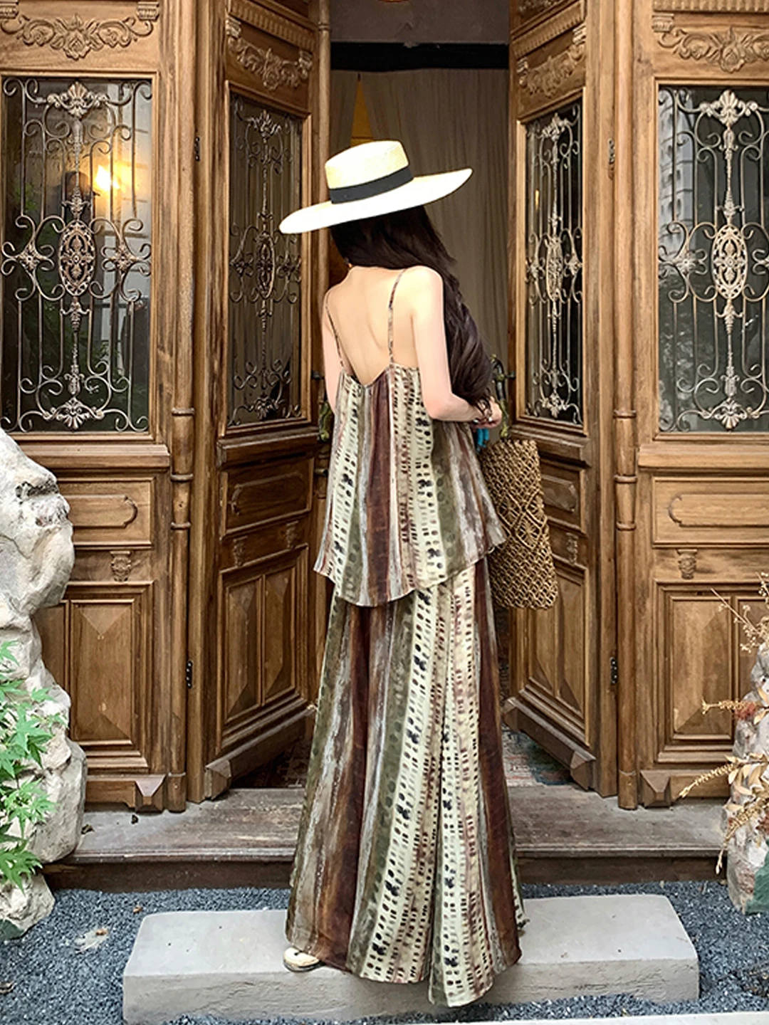 n العرقية Sle قطعتين مجموعة الصيف خمر الدكتور ملابس السفر المرأة Faion يوننان دالي الجذب السياحي #4