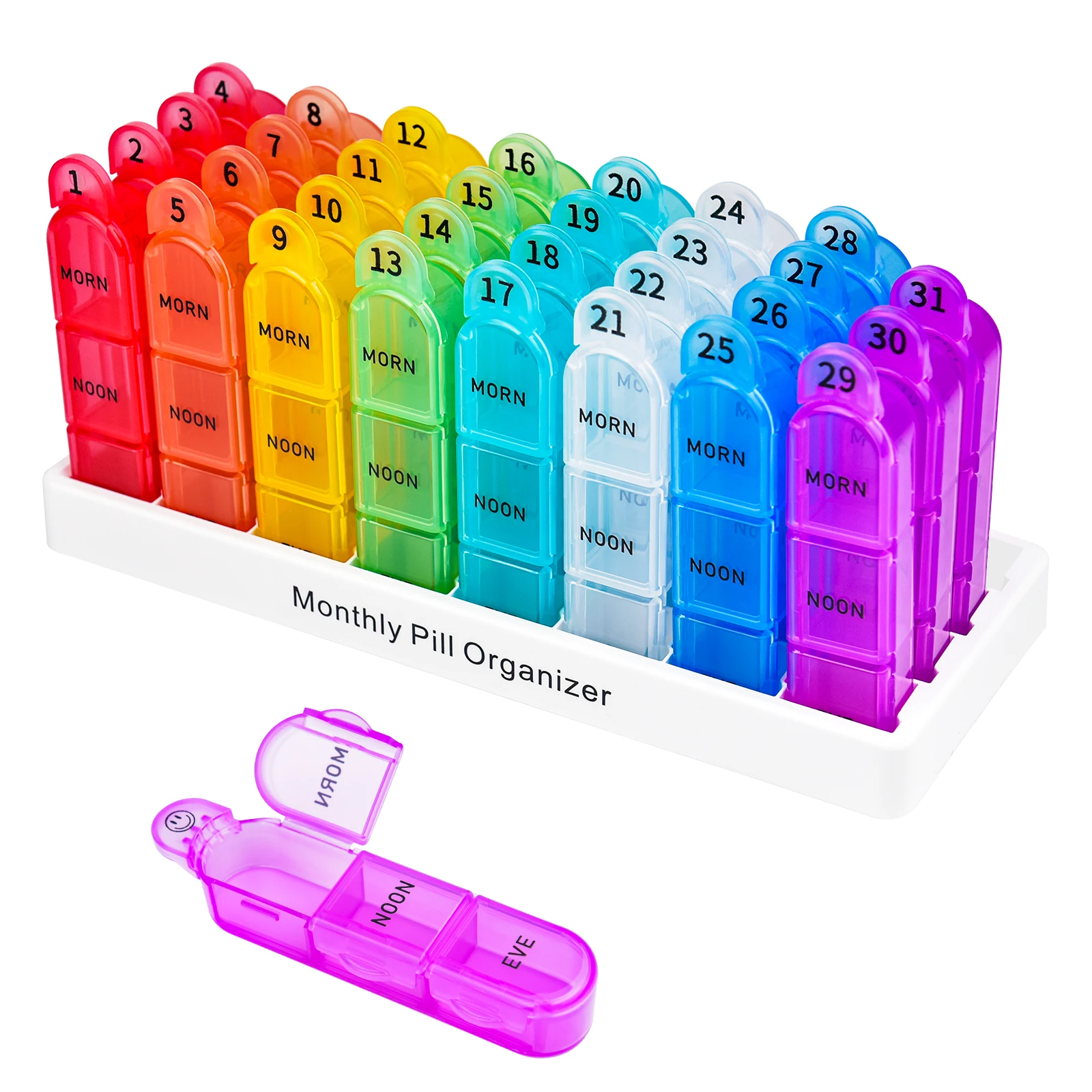 

1 шт. ежемесячный органайзер для таблеток 31 день 3 раза ежедневная коробка для хранения лекарств органайзер для таблеток влагостойкая дорожная коробка для таблеток