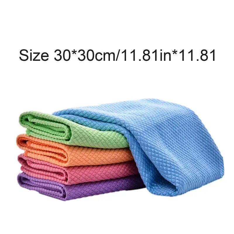 Cleaning Cloth Wiping Glass Cleaning Rags Absorbent Reusable Glass Wipe Cloth Household Cleaning For Glass Mirror Window Faucets