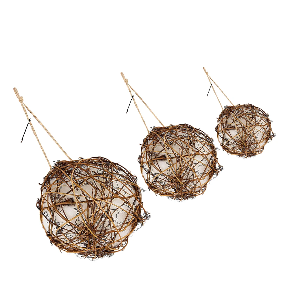 

3pcs Hummingbird Nest Builder Durable Houses Natural Materials Birdhouse Kits Indoor Outdoor Garden Gift Bird Nesting