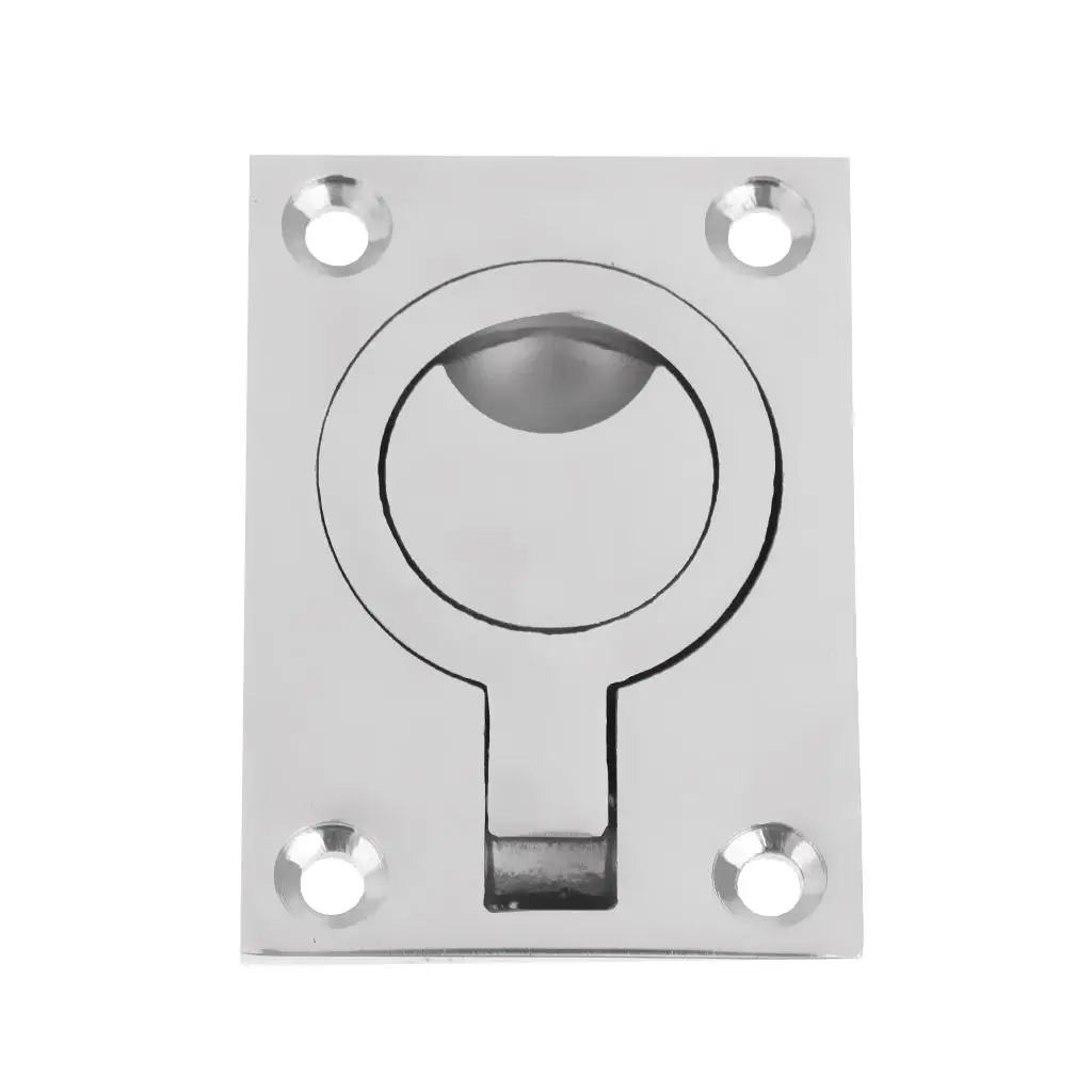 High Quality 316 Stainless Steel Boat Marine Flush Mount Ring Handle Pull Cabin Deck Locker Lift 2.44 x 1.7'