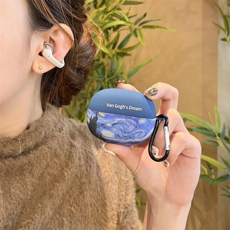 

For Shokz OpenDots ONE E310,Cute Cartoon Funny Cruel lion Crystal Stickers Earphone case For ONE E310 Protective Cover With Hook