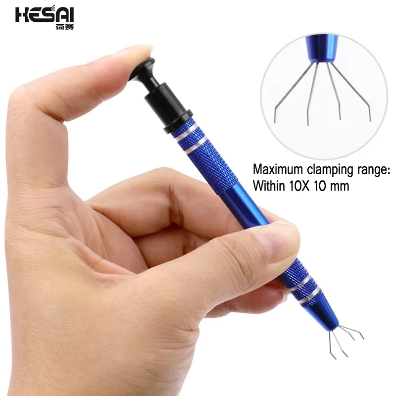 

IC Extractor Four Claw Electronic Component Grabber IC Extractor Pickup BGA Chip Picker Patch IC Suck Pen Electronic RepairTools