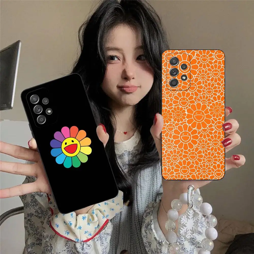 

F-Flowers Phone Case For Samsung S25,S24,S21,S22,S23,S30,Ultra,S20,Plus,Fe,Lite,5G Black Cover
