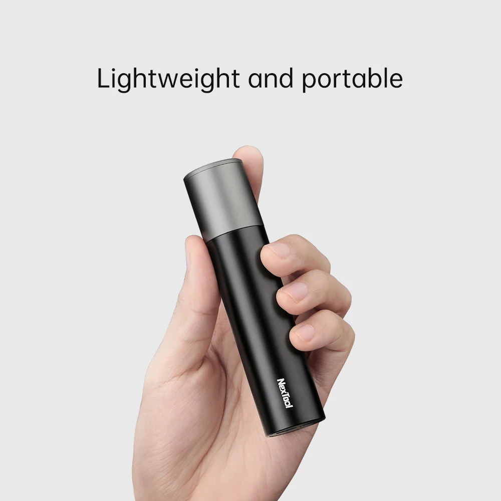 NexTool-linterna LED de alta calidad para el hogar, Luz Portátil de 12cm, 125g, con dos modos de conmutación, 1200mAh