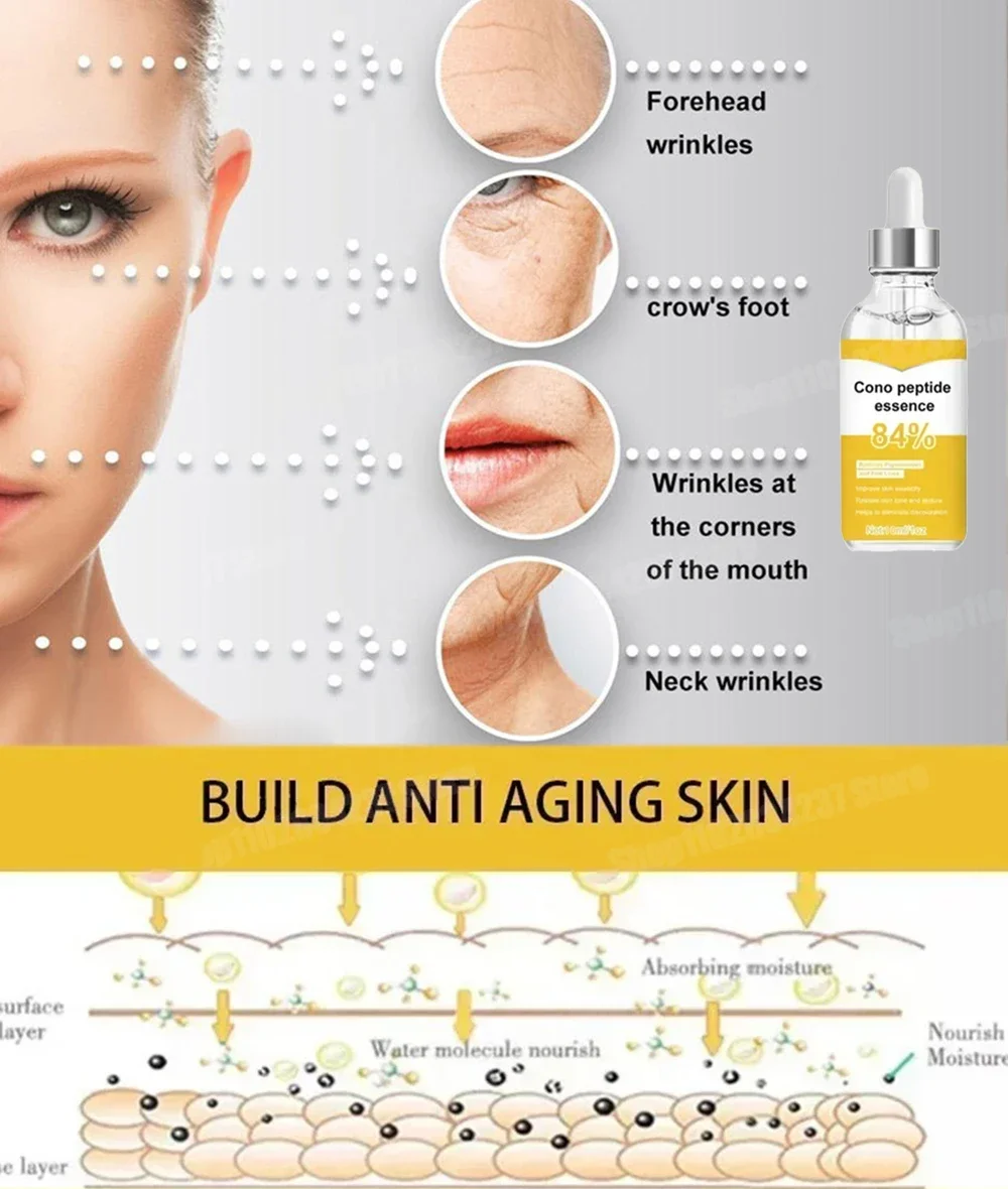 Collagen Face Serum Wrinkle Removal Anti Aging Hyaluronic Acid Forehead Fine Lines Lifting Facial Serum Skin Care