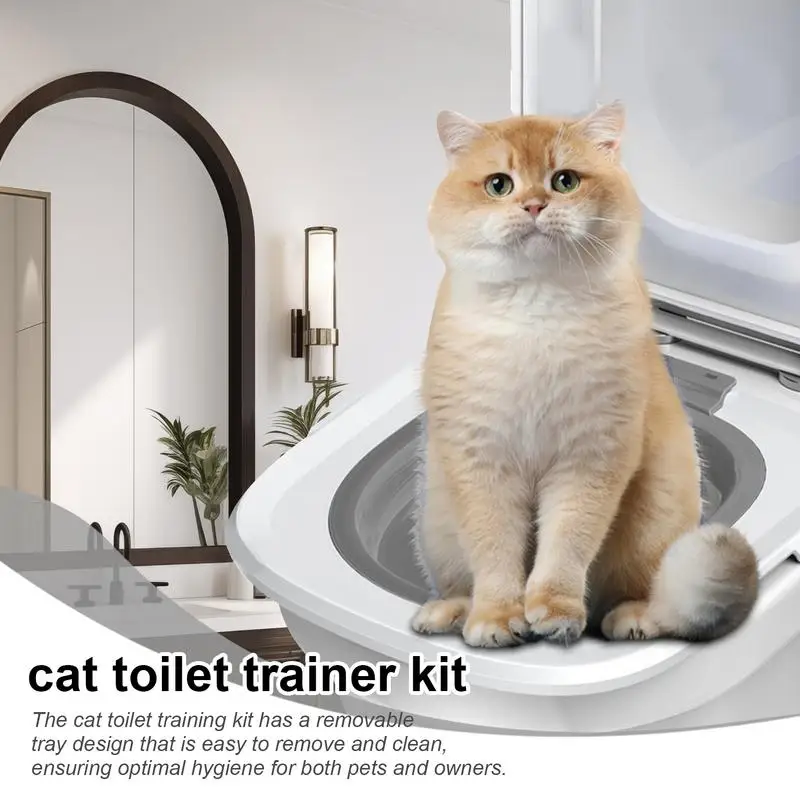 1 pz plastica gatto Toilet Training Kit riutilizzabile cucciolo gatto lettiera stuoia gatto toilette Trainer toilette animali domestici pulizia