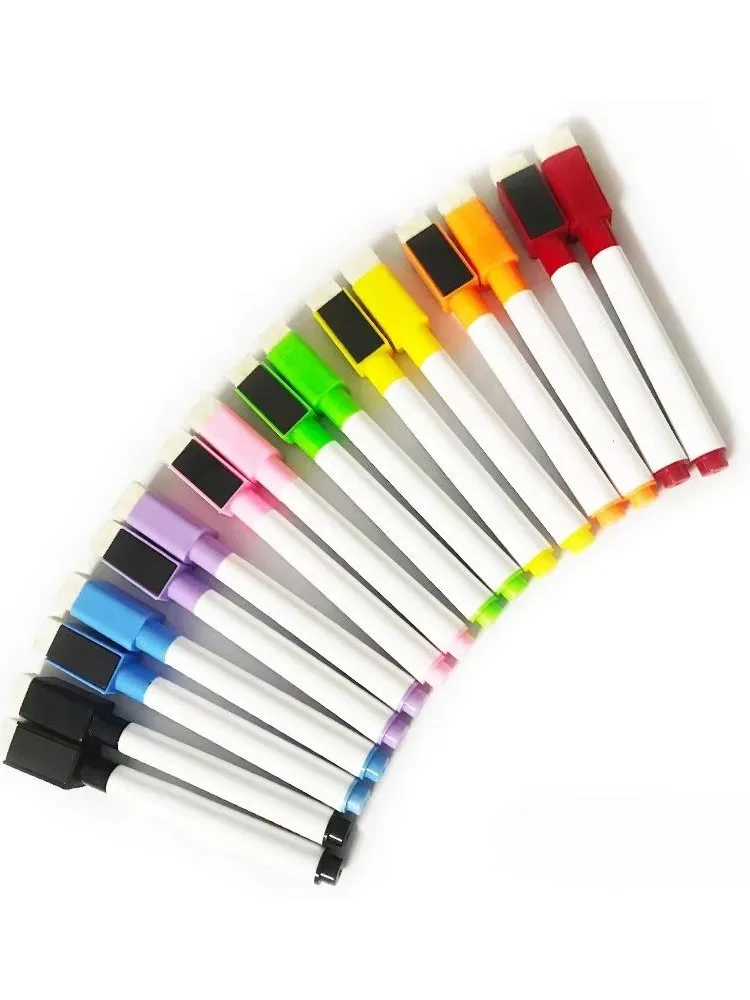 8 stuks magnetische uitwisbare whiteboard-pen kleuropties schoolbord notitienummering briefpapier voor kantoor klaslokaal onderwijsbenodigdheden - afbeelding 2