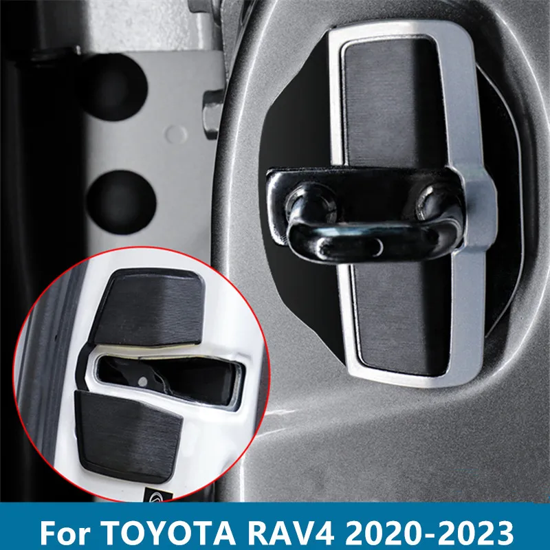 

For TOYOTA RAV4 2020-2023 Car Door lock cover door lock cover protective cover rust decorative Interior decoration car part