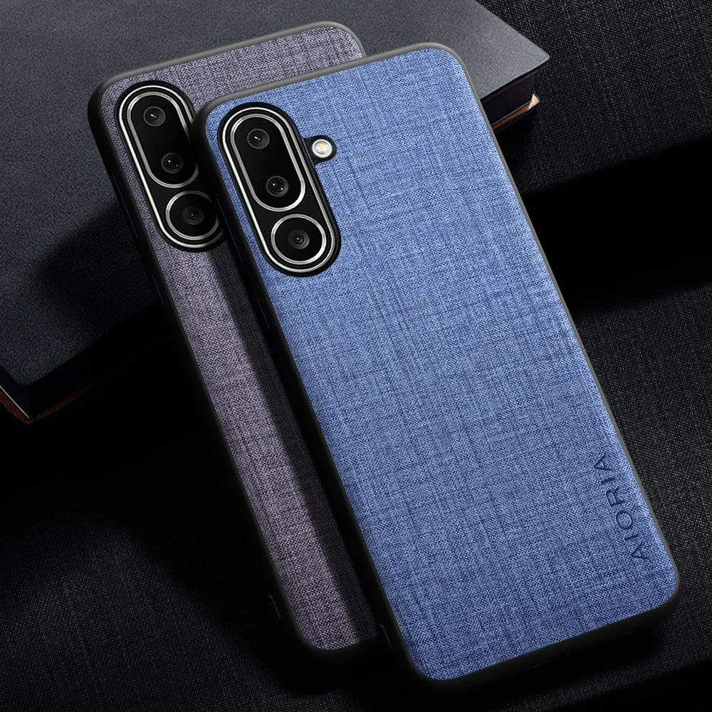 

Чехол для Samsung Galaxy M36 M56 M16 5G Премиум тканевая текстура в деловом стиле, полная защита, чехол для M36, чехол