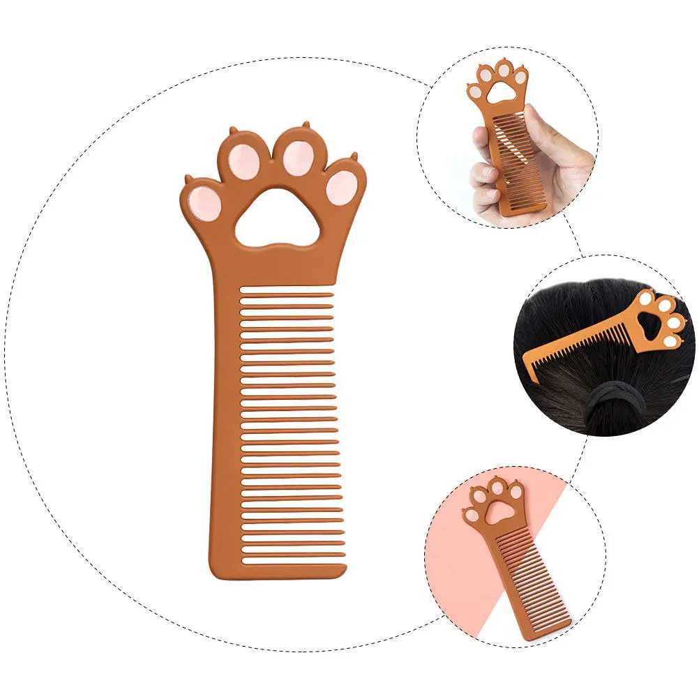 

1Pcs Portable Cat Paw Hair Comb Zinc Alloy Material Scalp-Safe Compact Design for Women Girls Hairstyling Salon Hairdressing