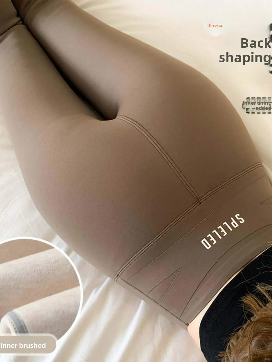 Zey New Winter Women's Camere Yoga Pants Thiened Fce Lined Base Layer Pants High Waist Long Trousers for Outdoor Wear