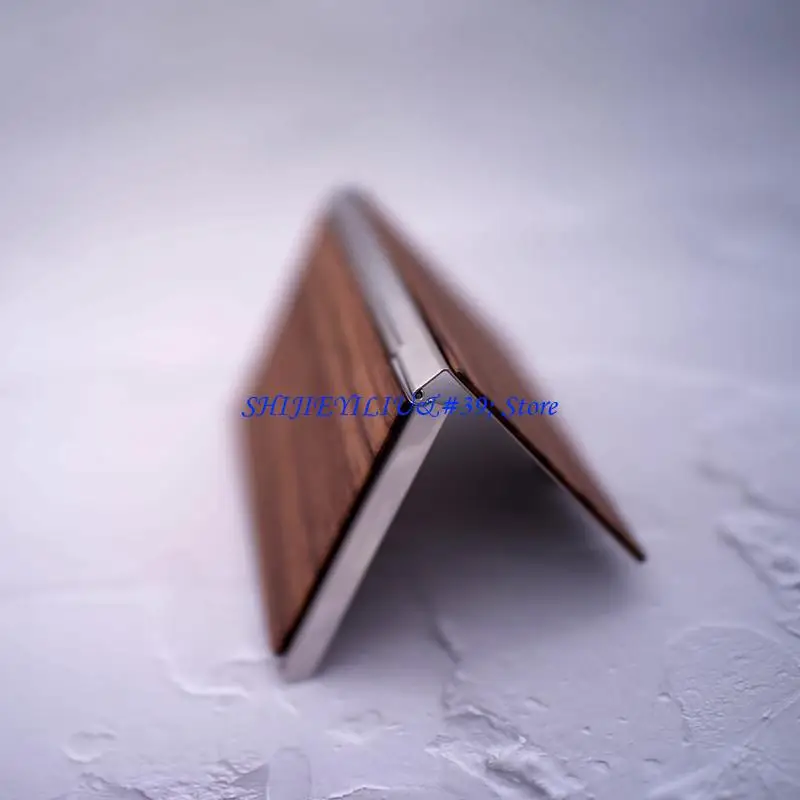 

E21f Black Walnut Businesse Holder для случая для мужчин и женщин, 3,62 x 2,36 x 0,39 дюйма для корпуса