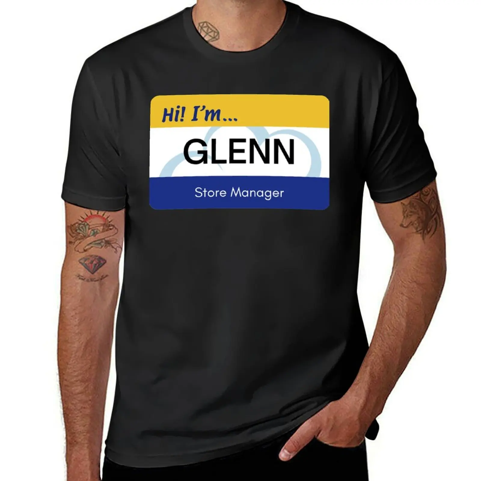 Glenn Superstore Name Tag T-Shirt Aesthetic clothing customizeds T-shirt men