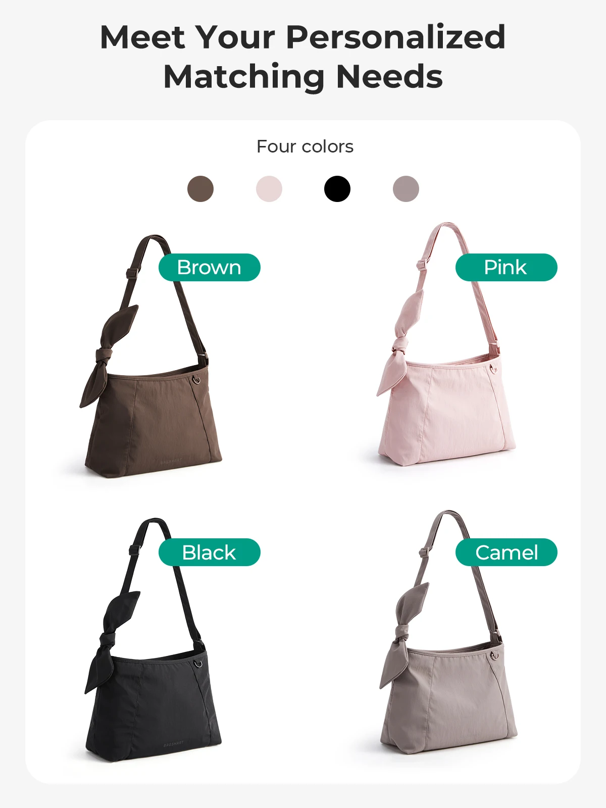 BAGSMART Damen-Umhängetasche mit großem Fassungsvermögen, lässige Schulterhandtasche, wasserdichte Reisetasche, multifunktionale Schultertasche für Übernachtungen – Detail 8