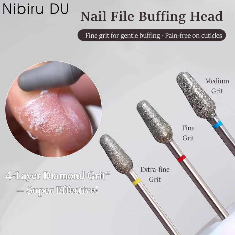 

Diamond Sand Nail Files Drill Cuticle Polishing Bit Nails Grinding Head Electric Manicure Polish Cuticle Clean Nail Tool