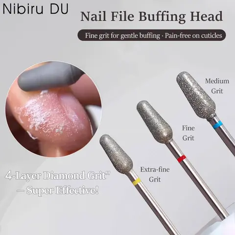 Diamond Sand Nail Files Drill Cuticle Polishing Bit Nails Grinding Head Electric Manicure Polish Cuticle Clean Nail Tool