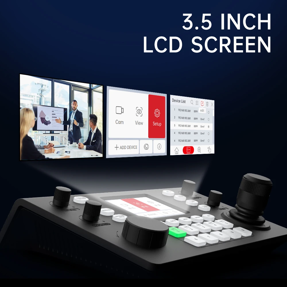 YRR-11DP 3-Axis PTZ Joystick Keyboard Controller with Decoding & Zoom Control for Conference Camera
