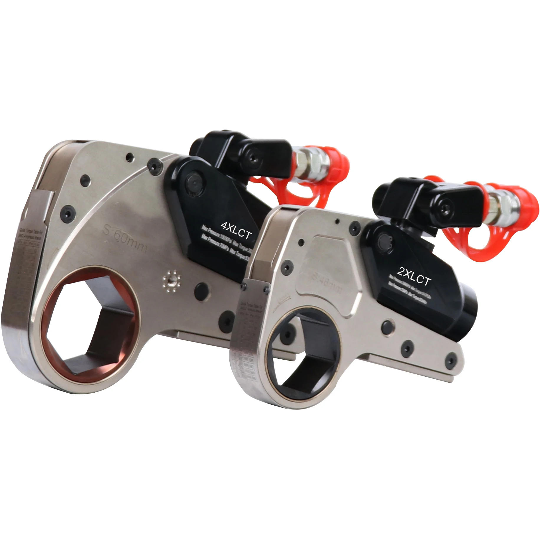 Low profile cassette hydraulic torque wrench interchange with Hytorc's