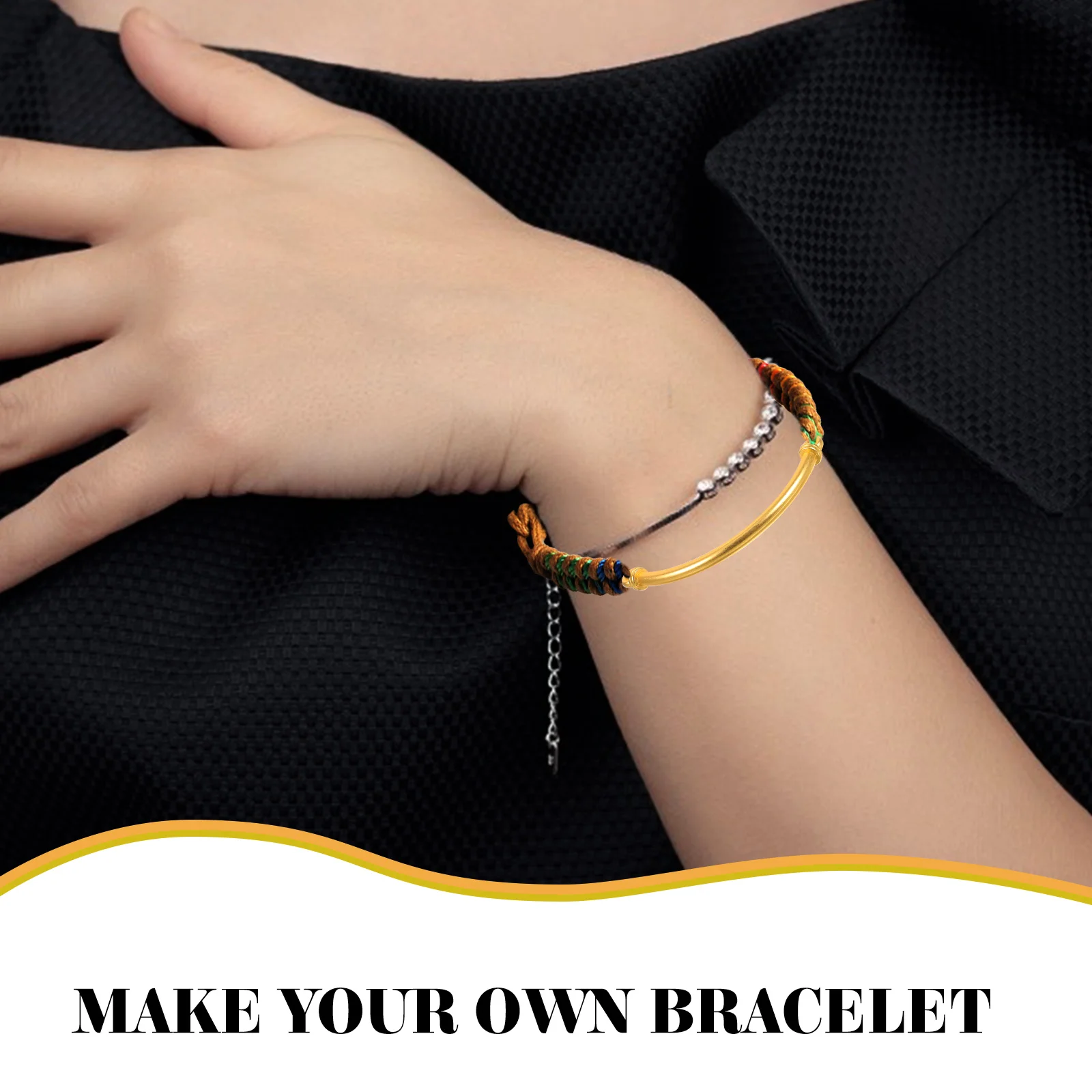 

Half Bangle Bracelets for Woman DIY Alloy Hoop Metal Jewelry Making Components Blank Bangles Woven Accessories Half Circle