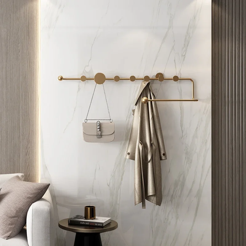 

Nordic Wall Coat Rack Modern Minimalist Metal Shelf Interior Space Saving Creative Hanger Household Entrance Hall Furniture