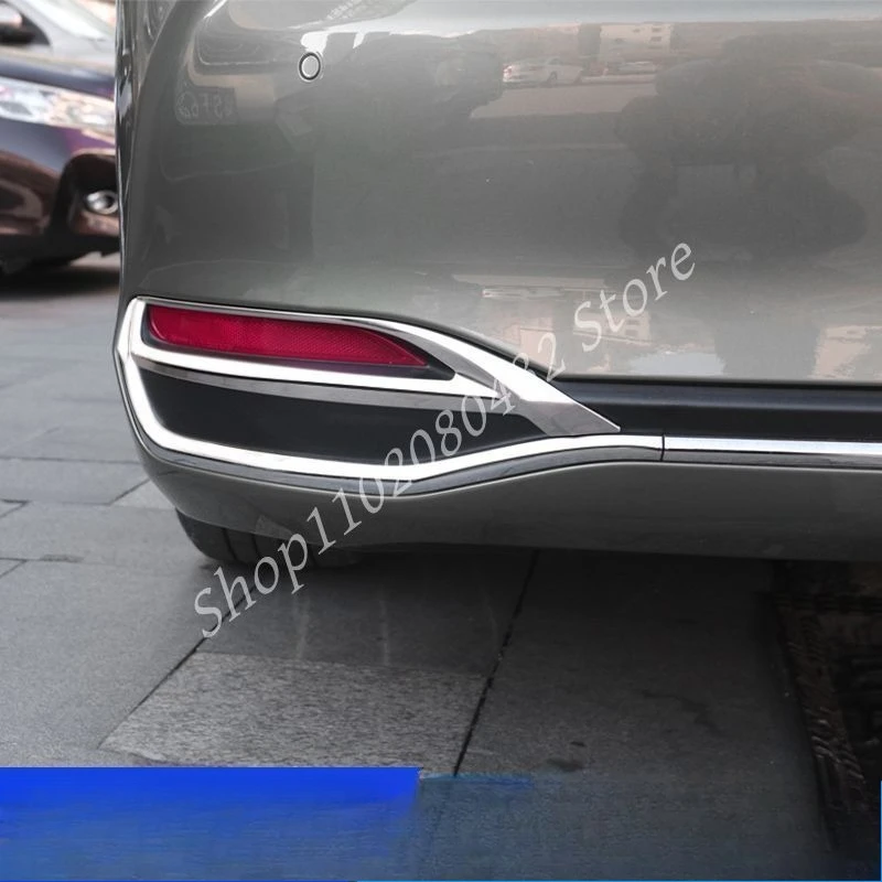 2Pcs stainless steel chrome Rear Fog Light Lamp Frame Cover Trim FOR 2018 2020 2022 Lexus ES200 ES260 ES300H