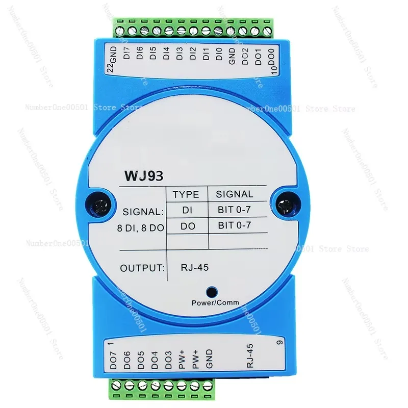 Flow Pulse 8-Way Di High-Speed Counter Frequency to Web Page PWM Output Modbus TCP Module Wj93