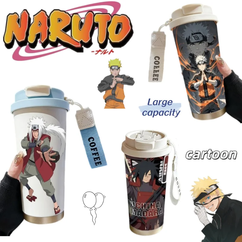 Naruto Wasserbecher, Hatake Kakashi und Uchiha Itachi, Cartoon-Design, kreativ und ansprechend, große Kapazität, tragbarer Kaffee- und Wasserbecher. – Detail 1