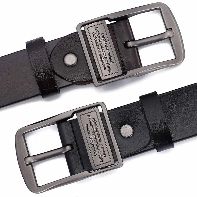 Cinture in pelle da uomo di grandi dimensioni Plus - 130 - 170 cm in vera pelle di mucca, fibbia classica per durare
