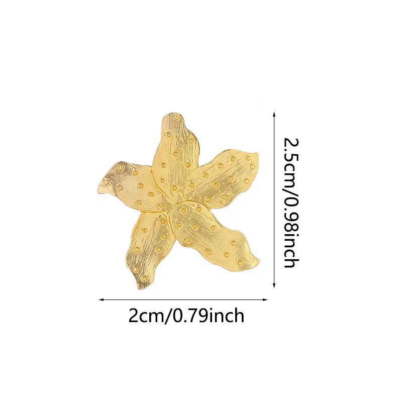 1 زوج موضة نجم البحر وأقراط أقراط للنساء الذهب اللون البحرية مجوهرات بأشكال حيوانات هدايا عيد الميلاد #6
