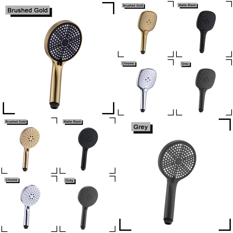 

Bathroom Sprayer Shower Head Water Saving Handheld Rain Shower Head Adjustable 3 Modes Shower Bath Head Bathroom Accessories