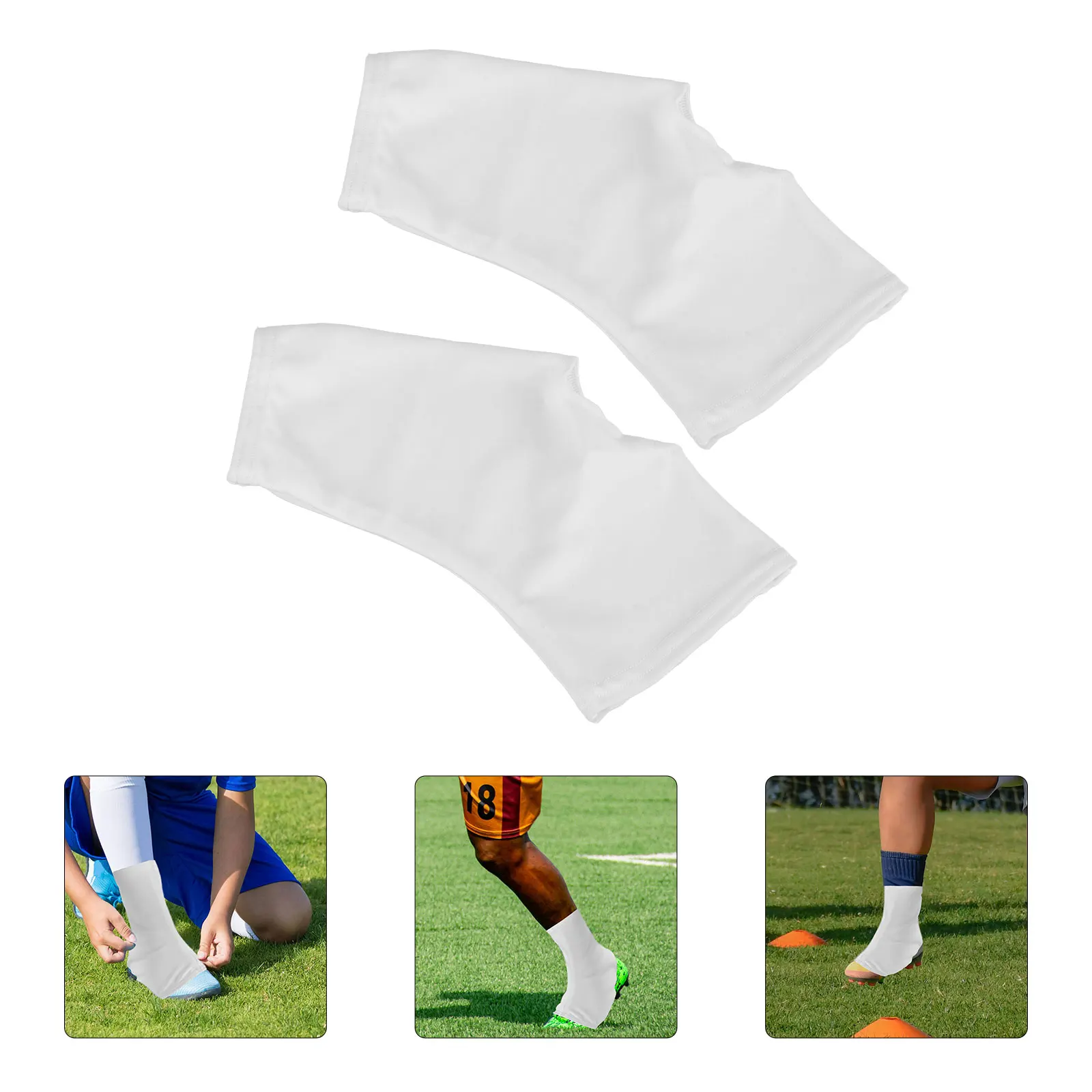 

1 Pair White Football Cleat Covers Lightweight Shoe Spats For Soccer Rugby Field Hockey Shoe Covers Cleat Cover