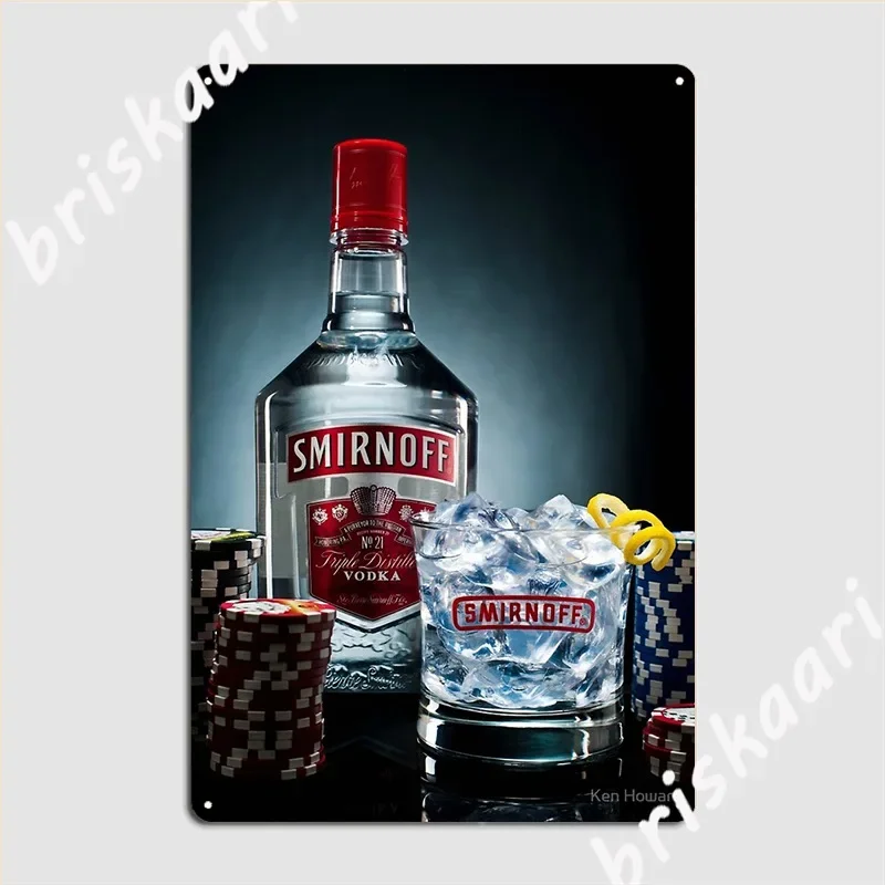 Smirnoff Vodka Poster Metal Plaque Cinema Living Room Designing Kitchen Plaques Tin Sign Poster