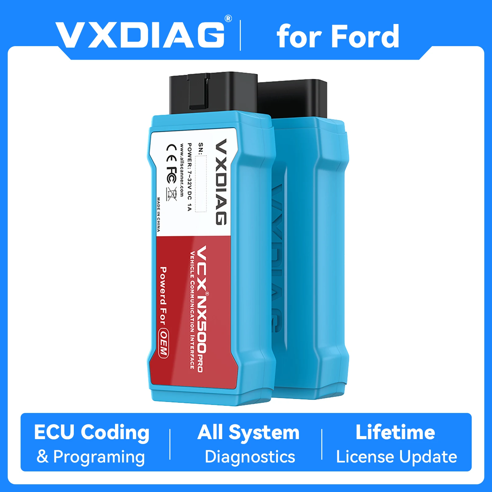 VXDIAG VCX NANO NX500 フォード マツダ IDS VCM 車両 OBD2 診断