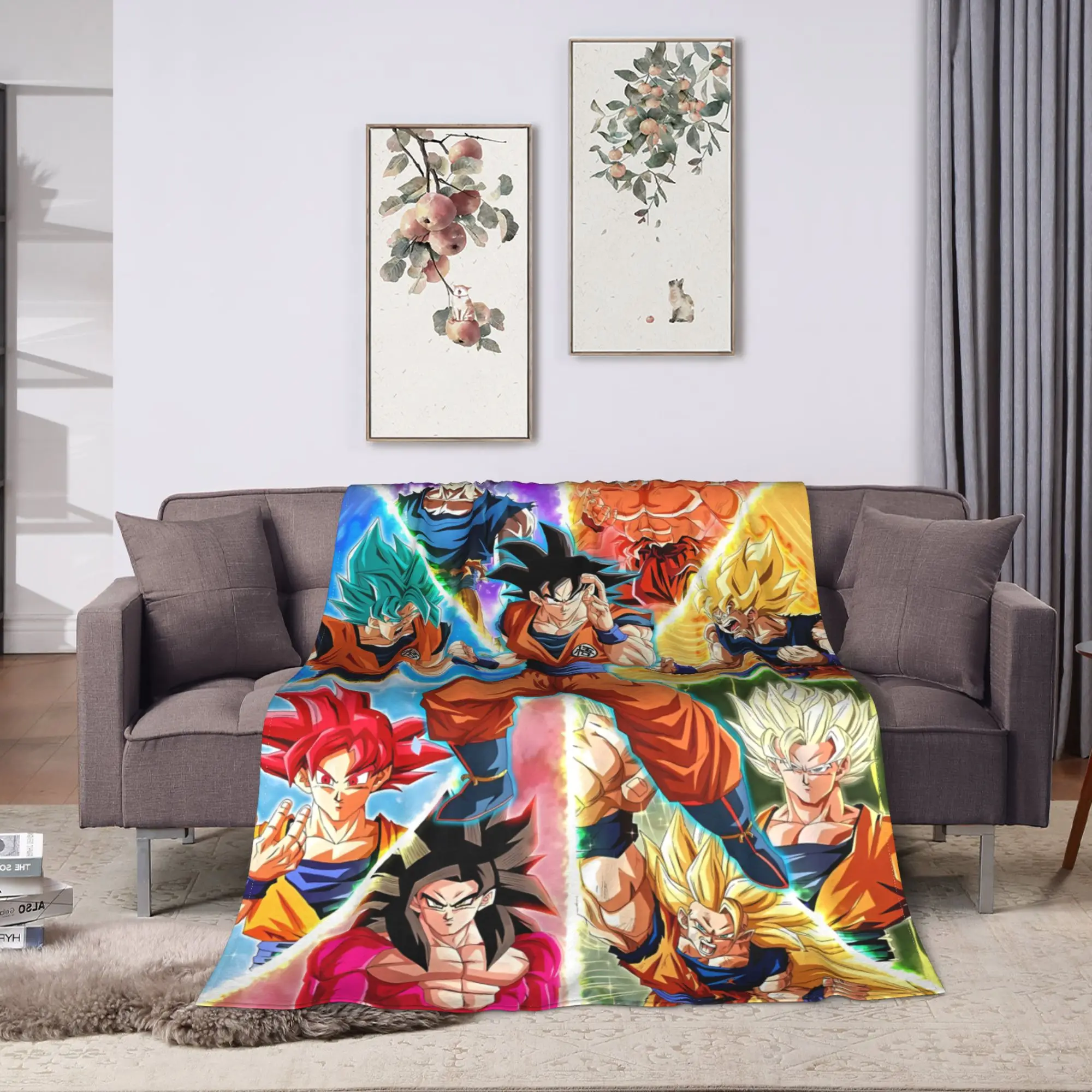 D-Dragon B-Ball 3D Japanese Anime Blanket Quality Soft  Throw Blanket Winter Boy Girl Living Room Novelty Bedspread
