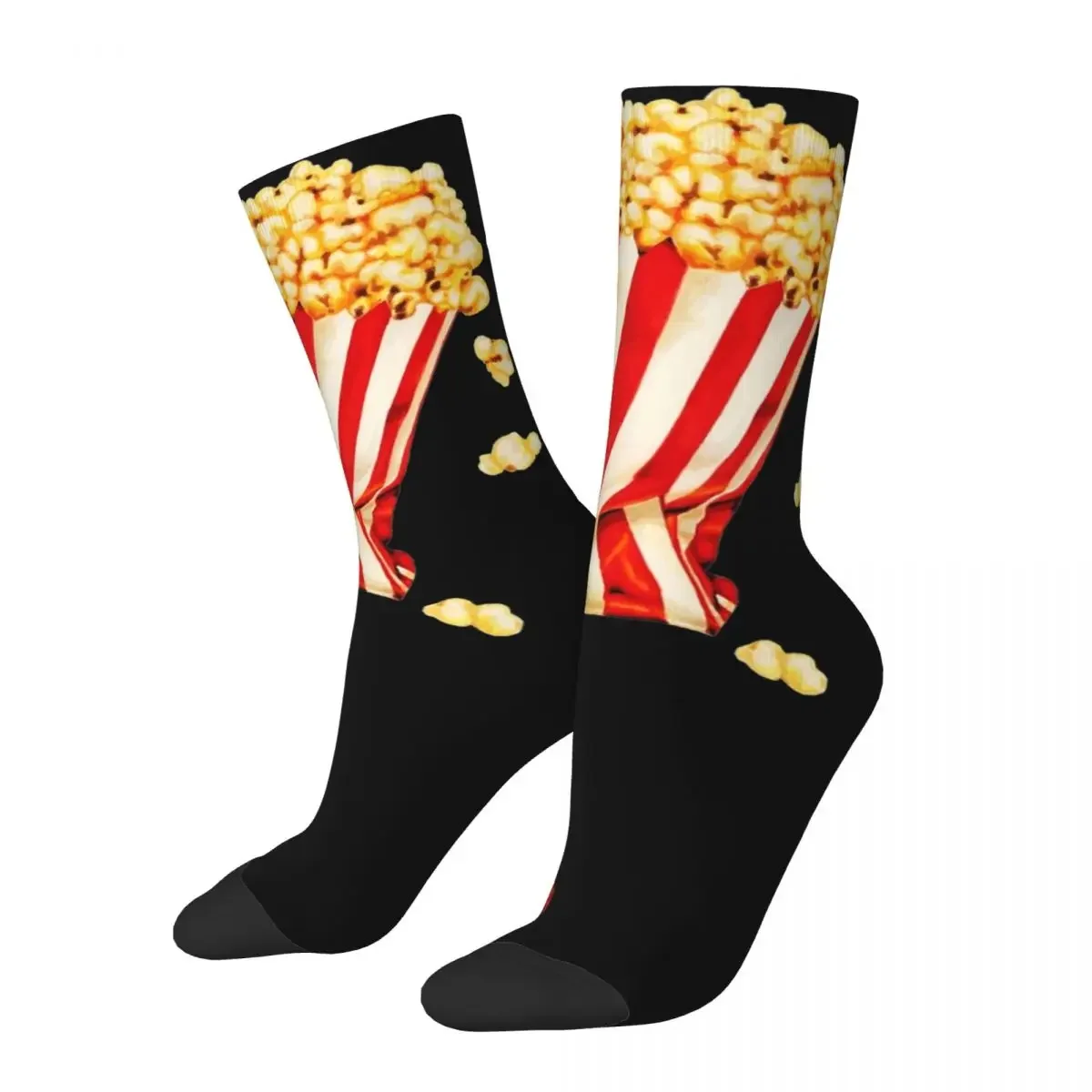 Crazy Design Women Men Let's All Go To The Lobby Crew Socks Funny Popcorn Girl Accessories Sports Socks Cotton Best Gift Idea