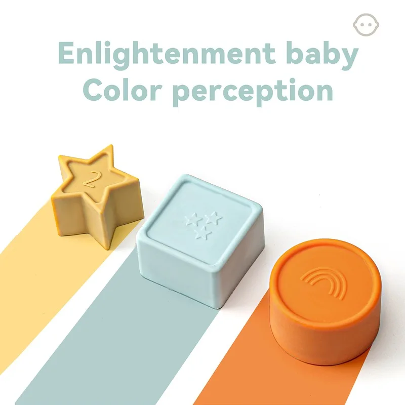 Puzzle Toys for Kids 1 Year Old Colors Shapes Cognition Montessori Educational Learning Toys Stacking Cups for Infant Toddler
