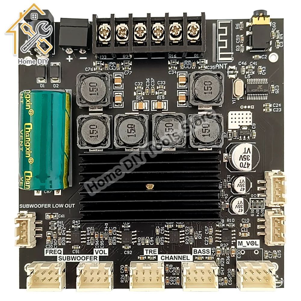 ZK-TB21F TPA3116D2 Bluetooth 5.0 50W*2+100W 2.1 Channel Stereo Subwoofer Digital Power Amplifier Board Bass AMP