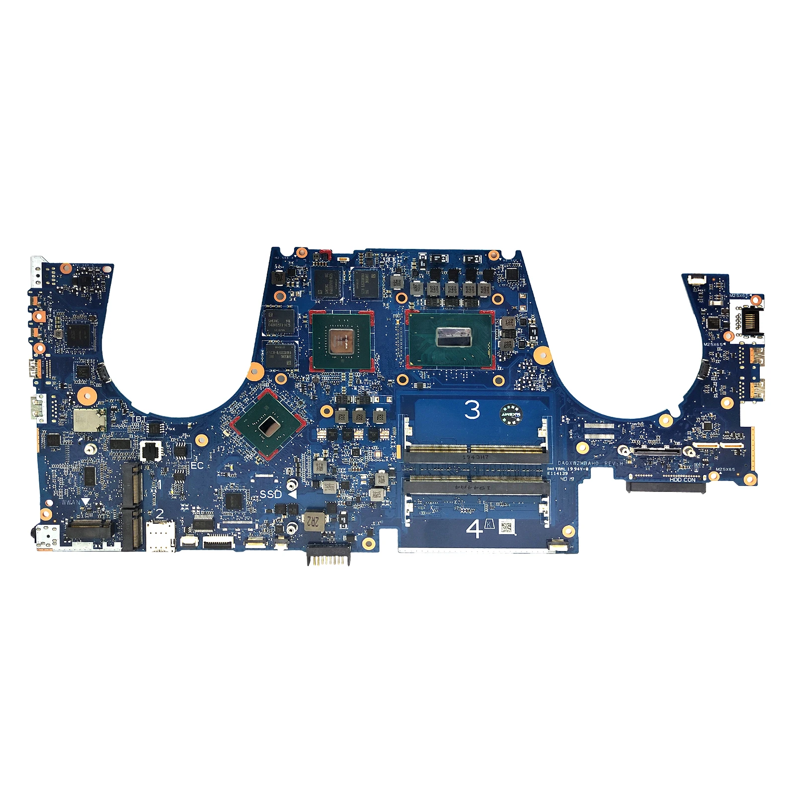 DA0XW2MBAH0 Mainboard For HP ZBOOK 15 G5 Laptop Motherboard With I7-9850H I7-9750H E-2176M CPU