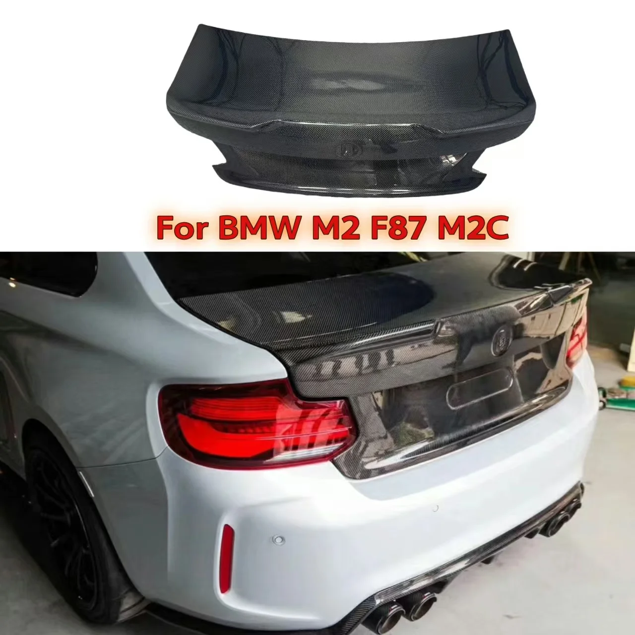 Dry Carbon Fiber MP Style Trunk Lid for BMW M2 F87 M2C 2-Series F22 Coupe 2-Door Lightweight Trunk Lid Replacement Auto Parts